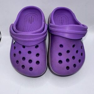 EUC Child Size 4 Crocs Purple Sandals